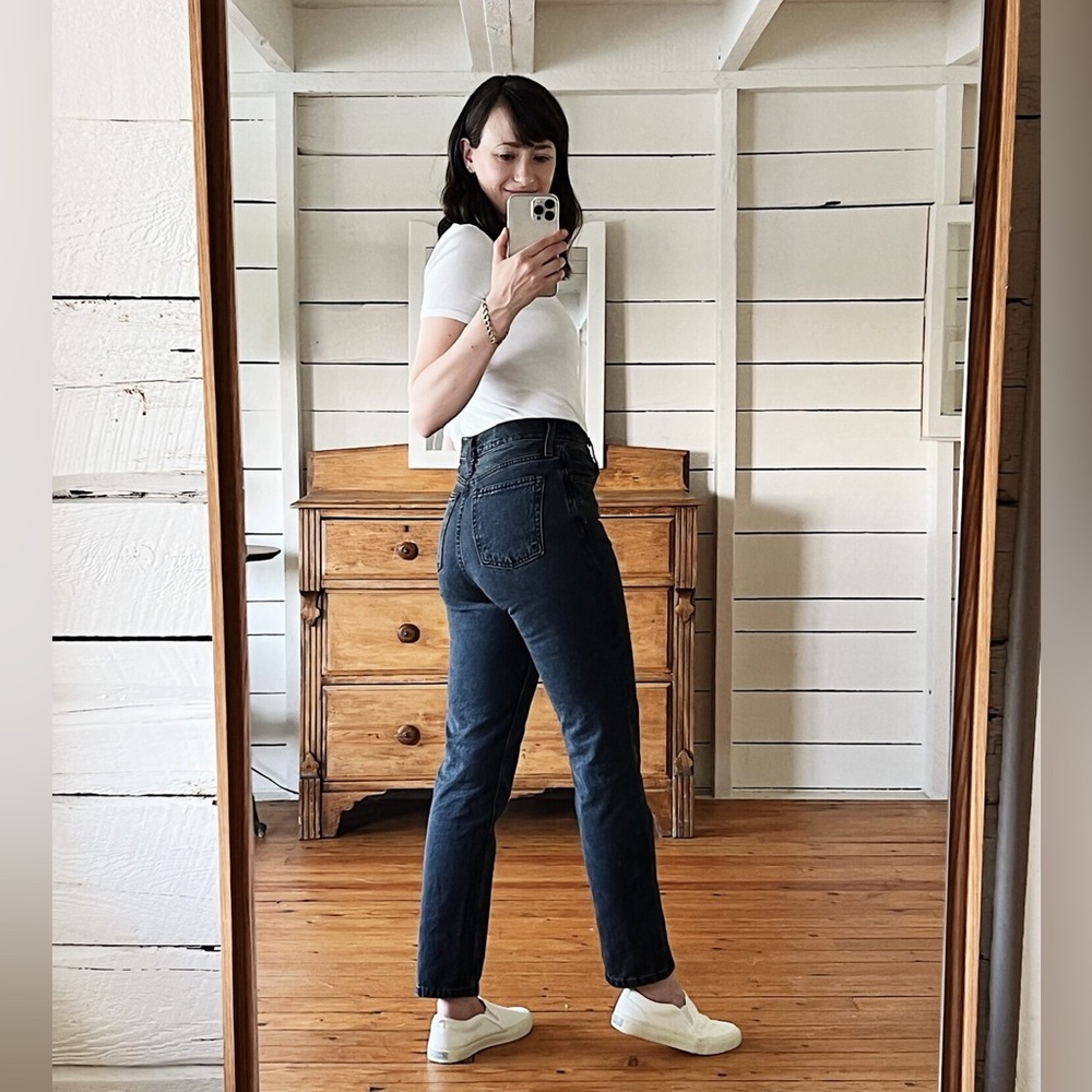Everlane black 90s curvy cheeky denim jeans - Picture 4 of 13